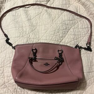 Coach Pink Shoulder Bag with Structured Design
